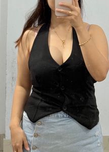 Chic Black Halter Top