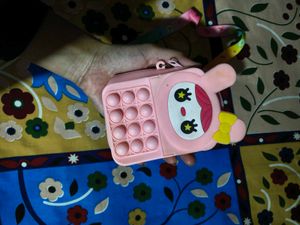 Cute Pink Bunny Pop It Bag