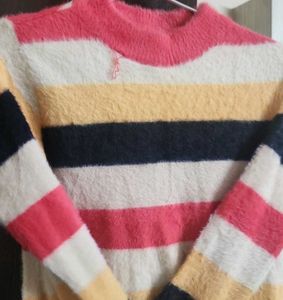 Striped Fur Sweater
