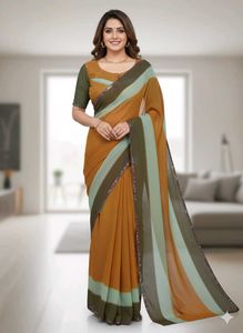 saree with stitched blouse