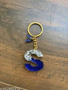 Letter S Resin Keychain
