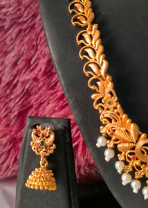 Gold-Plated Necklace &amp; Earring Set