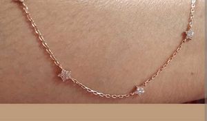GIVA Rosegold Stone Star Necklace