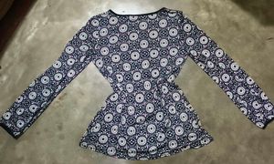 Patterned Long Sleeve Top
