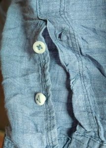 Blue Linen Button-Down Shirt