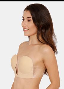 Stick on Silicon Strapless Nude Bra