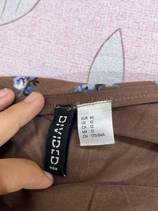 H&amp;M Divided Floral Brown Dress - US 12