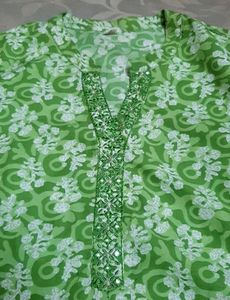 Beautiful Kurti Set With Dupatta 💚