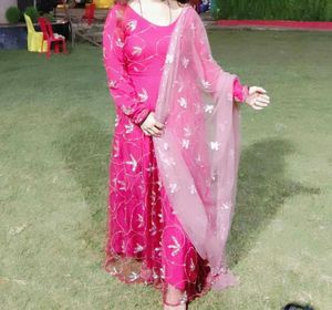 Very Beautiful Beaded Work Anarkali Suit