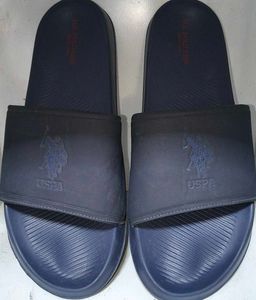 US POLO ASSN Mens Navy Blue Flip Flop Sliders