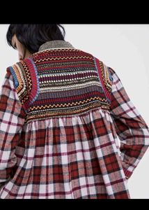 Boho Plaid Zip-Up Jacket