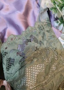 green fancy bra