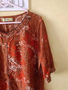 Floral Cotton Kurta 36-40 length 47