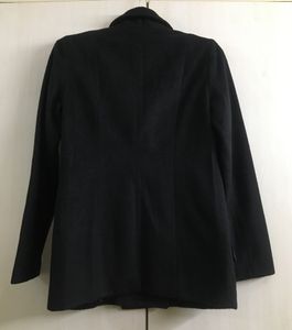 Black Wool Double Breasted Jacket