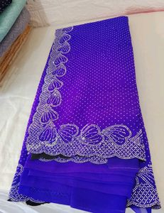 Red Embellished Saree