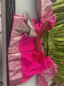 Pattu Lehenga Blouse And Skirt