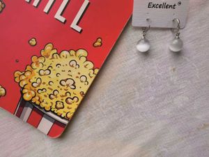 Silver Tone Ball Drop Earrings