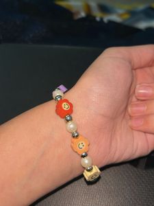 Colorful Flower Smiley Bracelet
