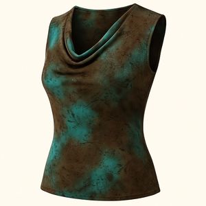 Stylish Brown & Teal Top