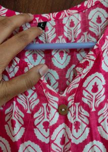 Pink Printed Kurta