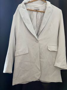 H&amp;M Cowl Neck Satin Viral Blazer