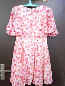 Flared Floral Dress