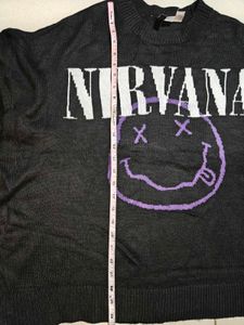 H&amp;M Y2K oversized Nirvana Graphic Sweater