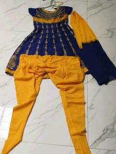 Embroidery Anarkali Set With Dupatta