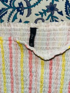Multicolour Peplum Top