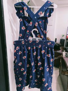 Floral Print Pinafore Dress