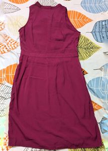 Burgundy Sleeveless Dress
