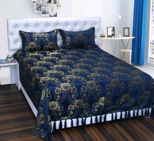Beautiful Polysilk Bedsheet With 2 Pillow Covers