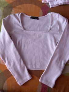 Cute White Square Neck Fitted Crop Top