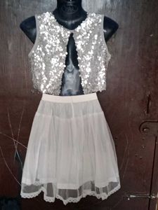 Sequin Top &amp; Tulle Skirt Set fixed price