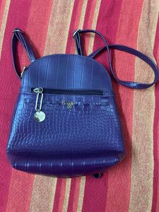 Burgi Croco Embossed Backpack