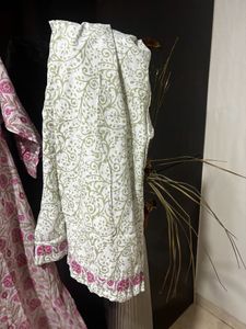 Cotton Kurta + Plazoo Set