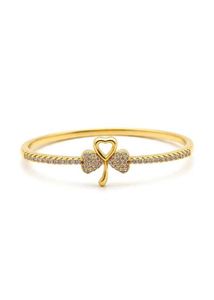 Lucky Clover AD Bangle Bracelet