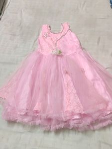 Beautiful Ponds Pink Colour Baby Girl Frock