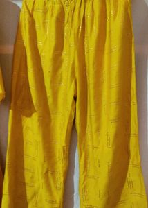 Golden Suit Set For Haldi Function 💫