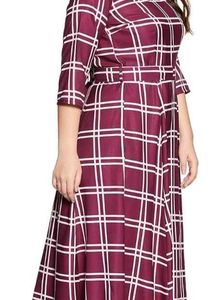 4XL Georgette Knee-Length Dress