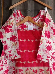 Floral Cotton Nighty with Long Sleeves