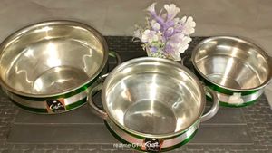 Dinner Stainless Steel Vessels Set Of 3