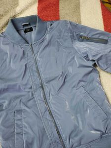 New shiny Blue Bomber Jacket