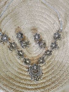 Oxidized Necklace With Earrings✨