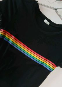 Rainbow Striped Crop Top 🌈