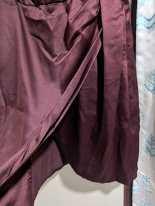 Brown Satin Simple Mini Dress