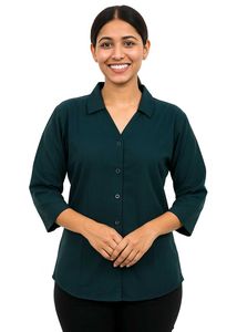 Light Blue 3/4 Sleeve Top