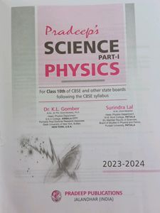 Pradeep Physics Class 10th 2023-24