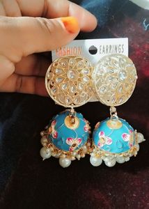 Sky Blue Wedding Wear Earrings 😀😀