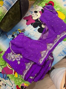Purple Saree